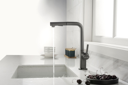 Смеситель для кухни Paulmark NEO Ne214419-GM на мойку серый